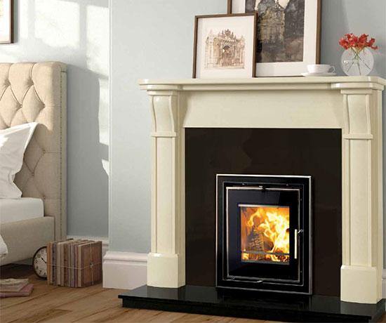 Rosse 54" Marble Fireplace Surround in Alpine White and Ivory Pearl - Fireplaces and Stoves Drogheda