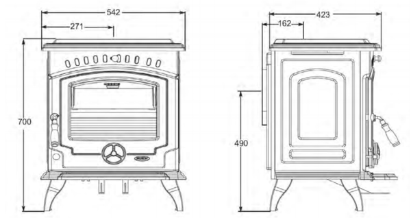 Stanley Tara 8KW Multi-Fuel Eco Stove - Fireplaces and Stoves Drogheda