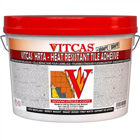 Vitcas Heat Resistant Tile Adhesive 5kg Tub - Fireplaces and Stoves Drogheda