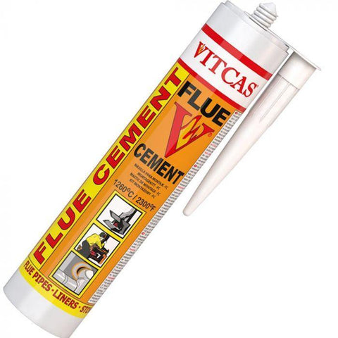 Vitcas Flue Cement 310ml Tube 1250°C - Fireplaces and Stoves Drogheda